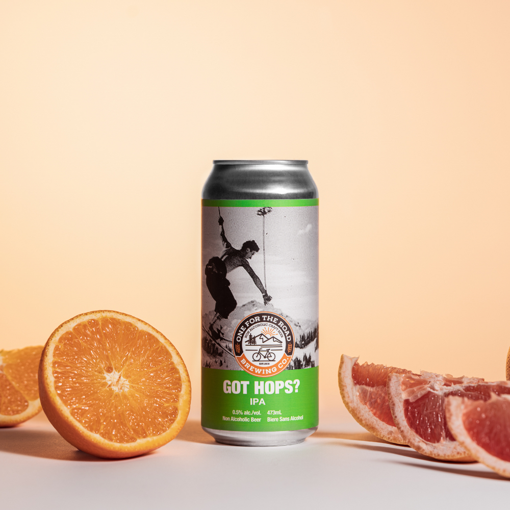
                  
                    Got Hops IPA Can surrounded by citrus fruit to represent flavour profile.
                  
                
